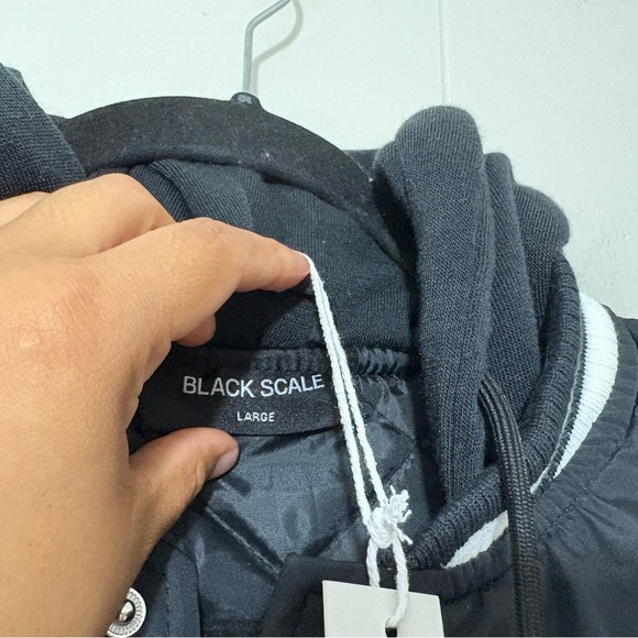 Black Scale Grand Slam Hooded Varsity Jacket Size L NWT - Picture 9 of 12